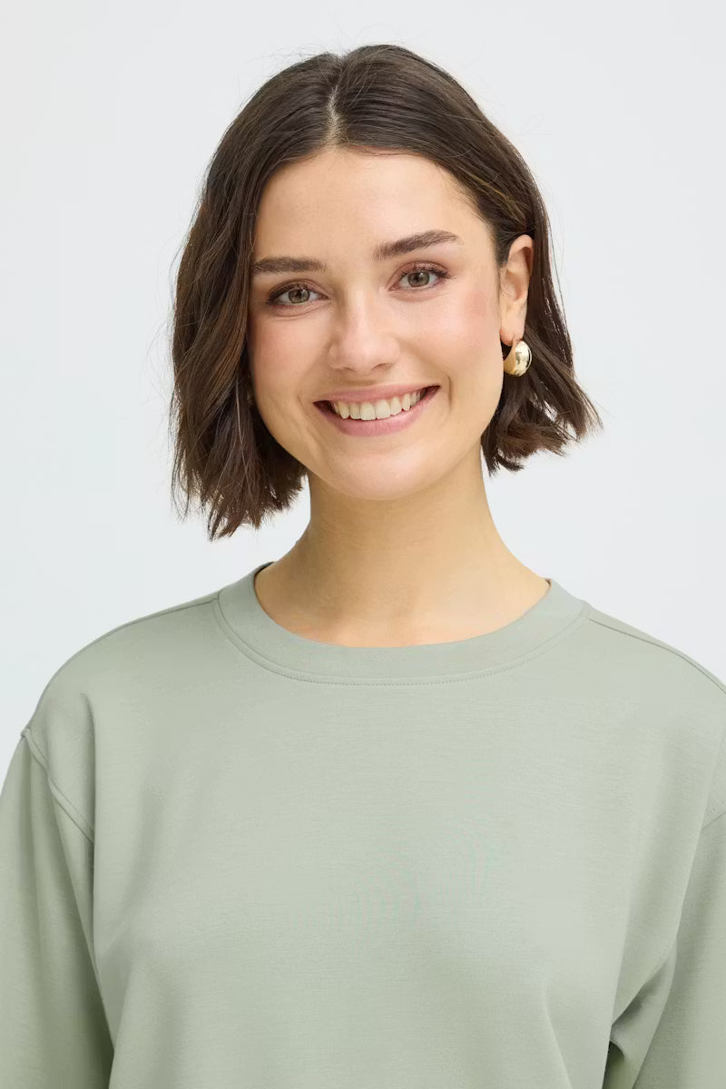 FRANSA Aurora Half Sleeve Sweatshirt - Sage