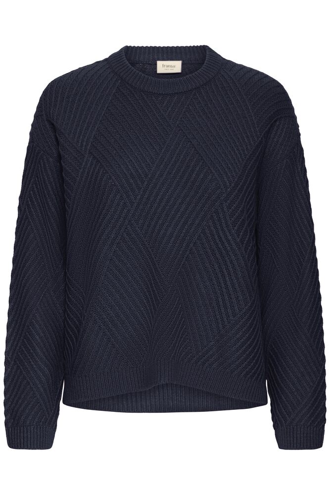 FRANSA Crew Neck Jumper - Navy
