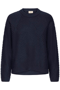 FRANSA Crew Neck Jumper - Navy