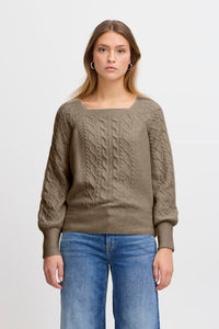 ICHI Liyanna Jumper - Taupe
