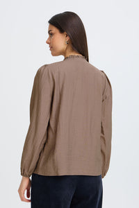 FRANSA Gida Blouse - Driftwood