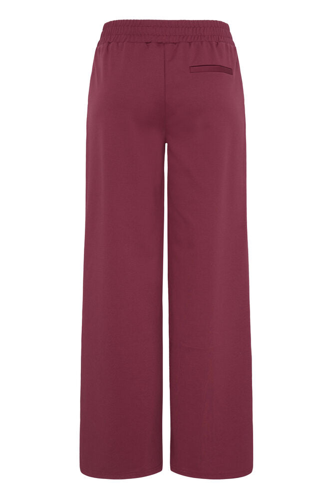 ICHI Kate Wide Leg Trouser - Wine