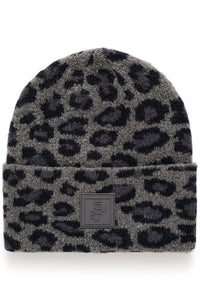 CULTURE Merva Beanie Hat - Grey Leopard