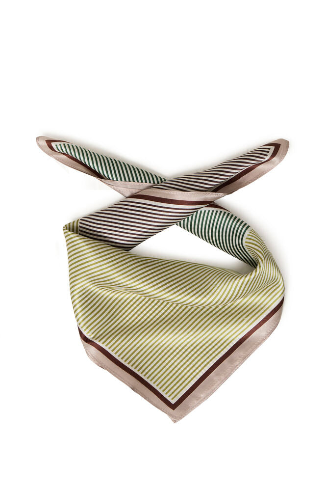 ICHI Eda Silk Scarf - Coffee Bean