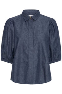 ICHI Borgie Shirt - Dark Denim