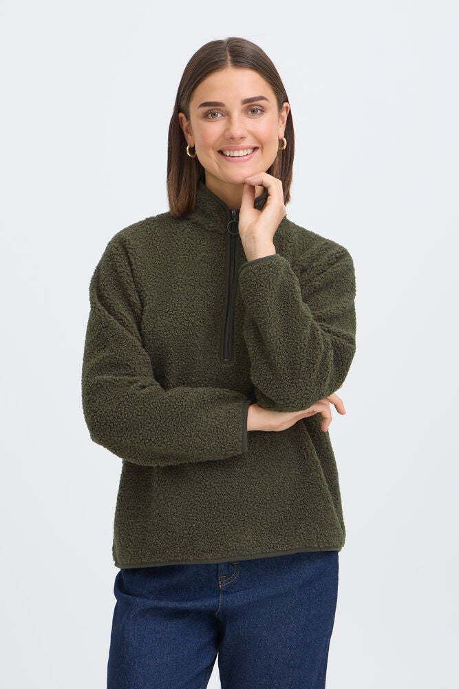 FRANSA Tenya Half Zip Fleece - Green
