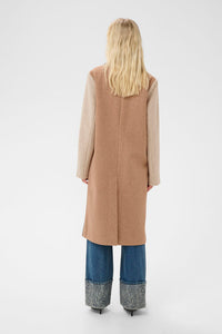 CULTURE Rivala Palona Colour-block Long Coat - Dune