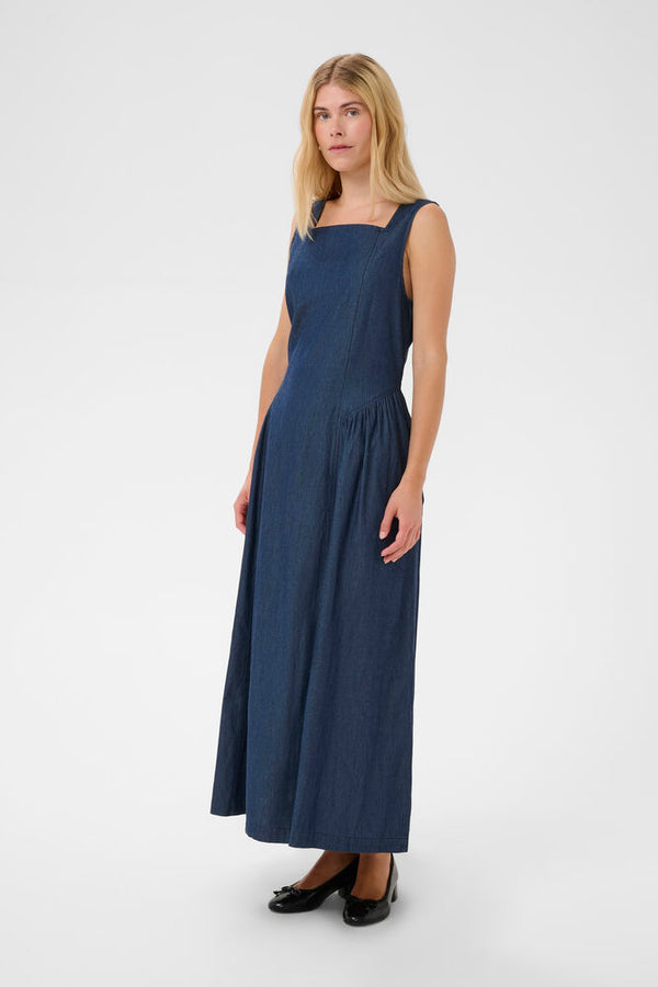 CULTURE Mone Michelle Long Dress - Dark Denim