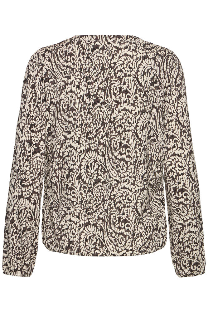 FRANSA Amy Blouse - Chocolate Print