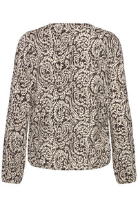 FRANSA Amy Blouse - Chocolate Print