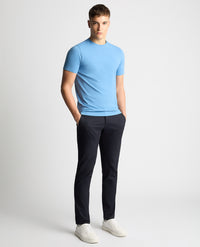 REMUS UOMO O-Neck Casual T-Shirt - Sky Blue