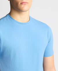 REMUS UOMO O-Neck Casual T-Shirt - Sky Blue