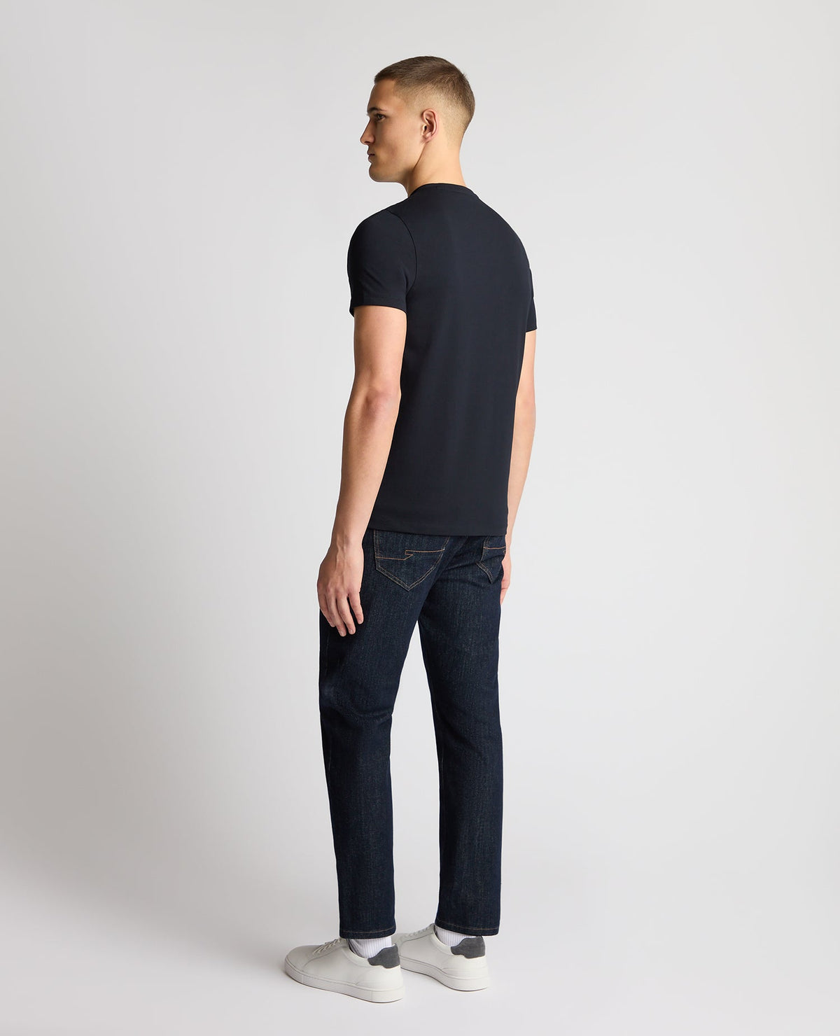 REMUS UOMO Men's Cotton Casual T-Shirt - Navy
