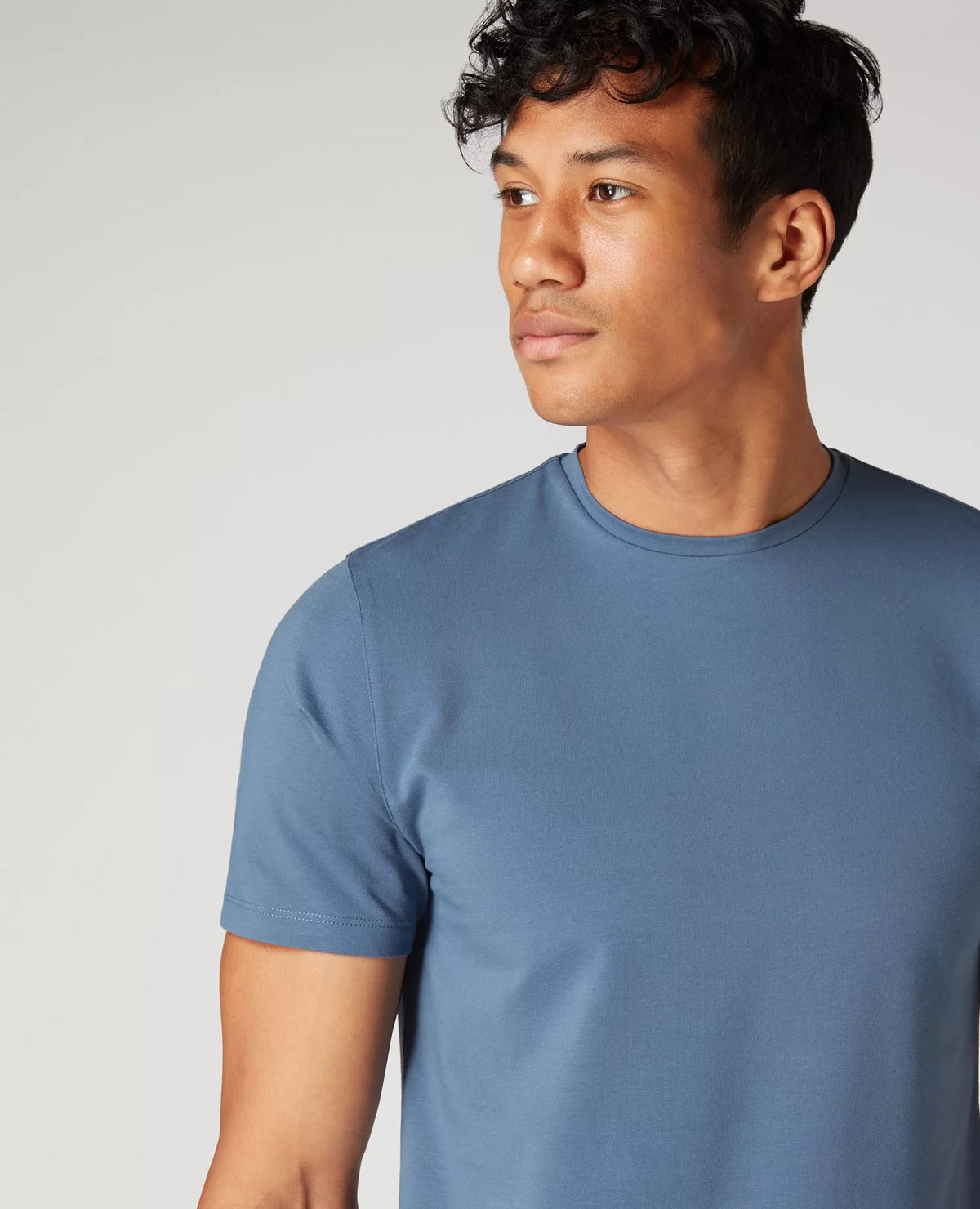 REMUS UOMO Men's Cotton SS Casual T-Shirt - Blue