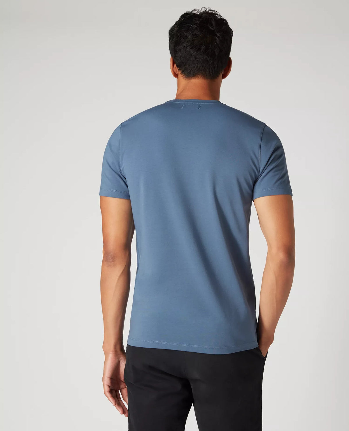 REMUS UOMO Men's Cotton SS Casual T-Shirt - Blue