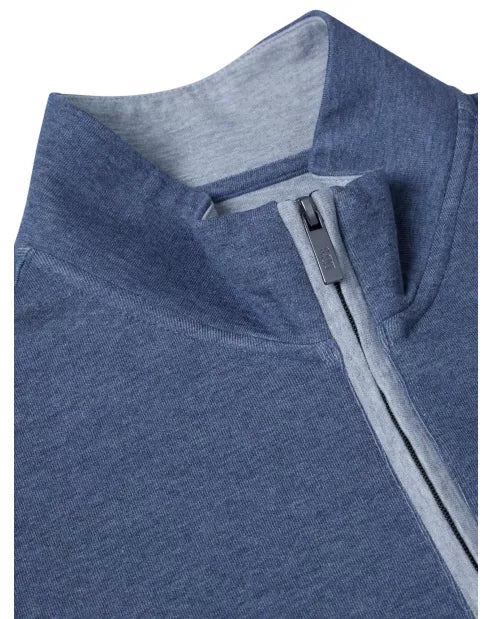 DG'S DRIFTER Half Zip Sweatshirt - Mid Blue