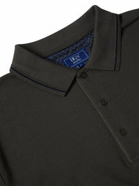 DG'S DRIFTER Long Sleeve Casual Polo Shirt - Brown