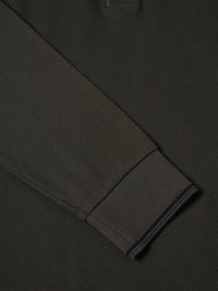 DG'S DRIFTER Long Sleeve Casual Polo Shirt - Brown