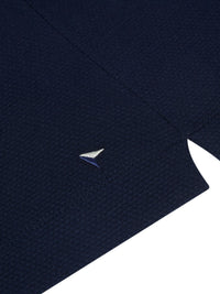 DG'S DRIFTER Long Sleeve Casual Polo Shirt - Navy