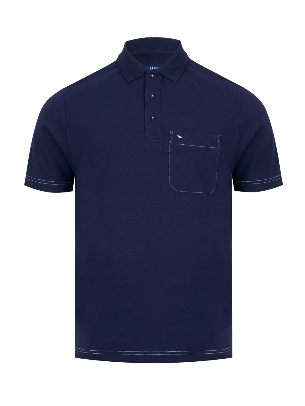 DG'S DRIFTER Casual Short Sleeve Polo Shirt - Navy