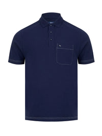 DG'S DRIFTER Casual Short Sleeve Polo Shirt - Navy