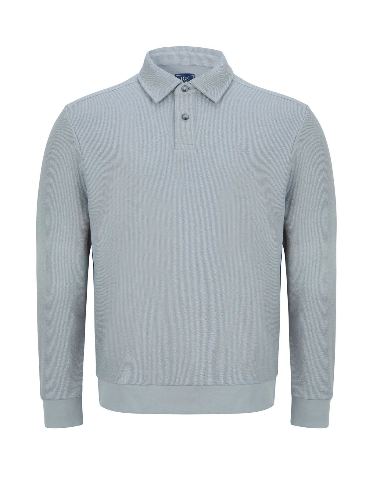 DG'S DRIFTER Long Sleeve Casual Polo Shirt - Light Grey