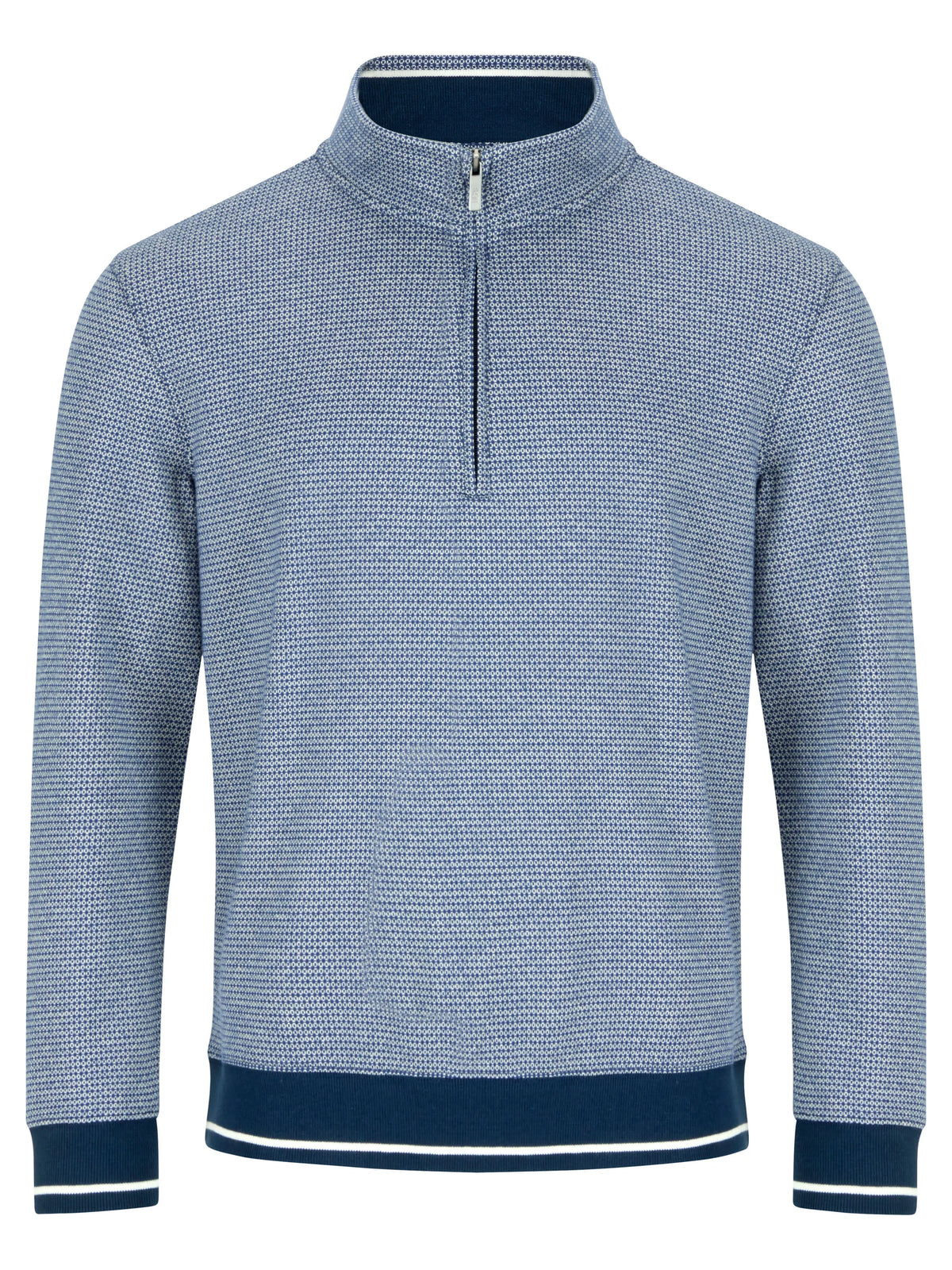 DG'S DRIFTER Textured Half Zip Sweater - Navy