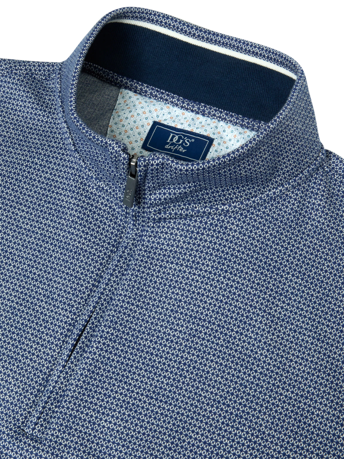 DG'S DRIFTER Textured Half Zip Sweater - Navy