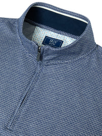 DG'S DRIFTER Textured Half Zip Sweater - Navy
