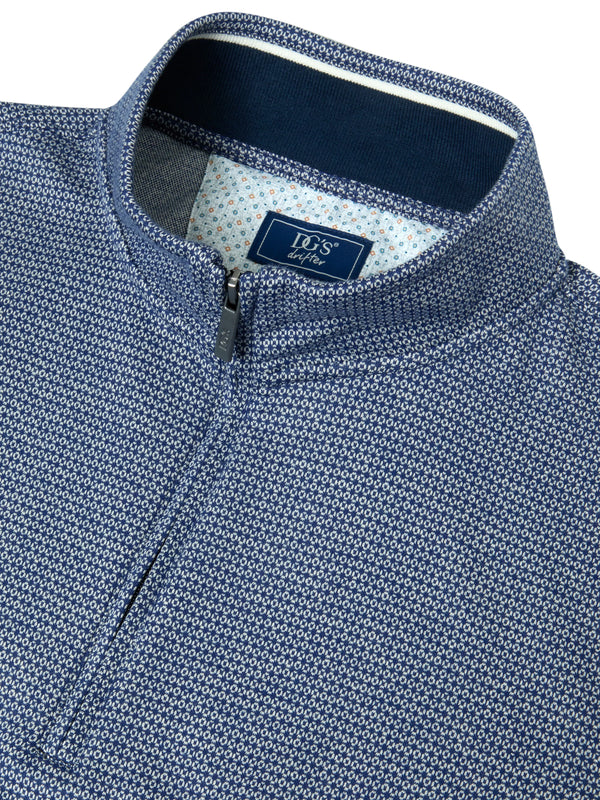 DG'S DRIFTER Textured Half Zip Sweater - Navy