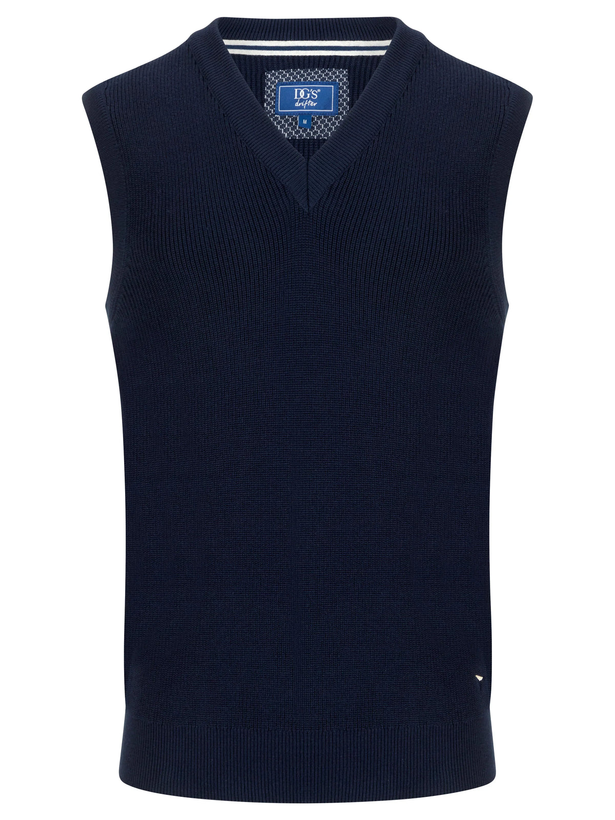 DG'S DRIFTER Sleeveless V-Neck Sweater - Navy