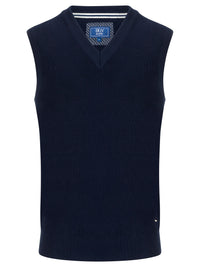 DG'S DRIFTER Sleeveless V-Neck Sweater - Navy