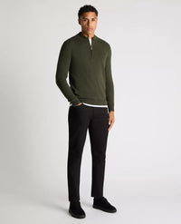 REMUS UOMO Men's Half Zip Sweater - Khaki