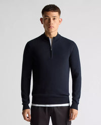 REMUS UOMO Men's Half Zip Sweater - Navy