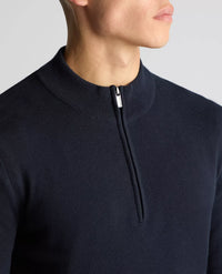 REMUS UOMO Men's Half Zip Sweater - Navy