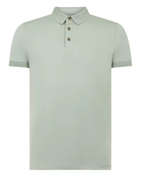 REMUS UOMO Men's 3 Button Polo - Light Green