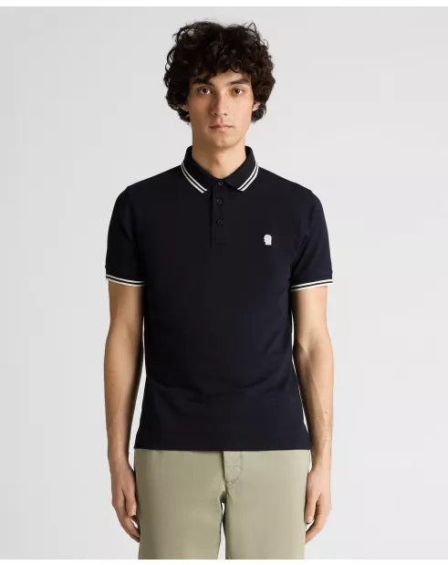 REMUS UOMO Short Sleeved Polo Shirt - Navy