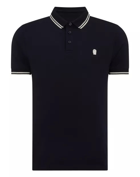 REMUS UOMO Short Sleeved Polo Shirt - Navy