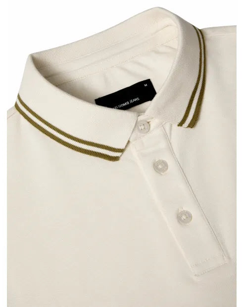 REMUS UOMO Short Sleeved Polo Shirt - Cream