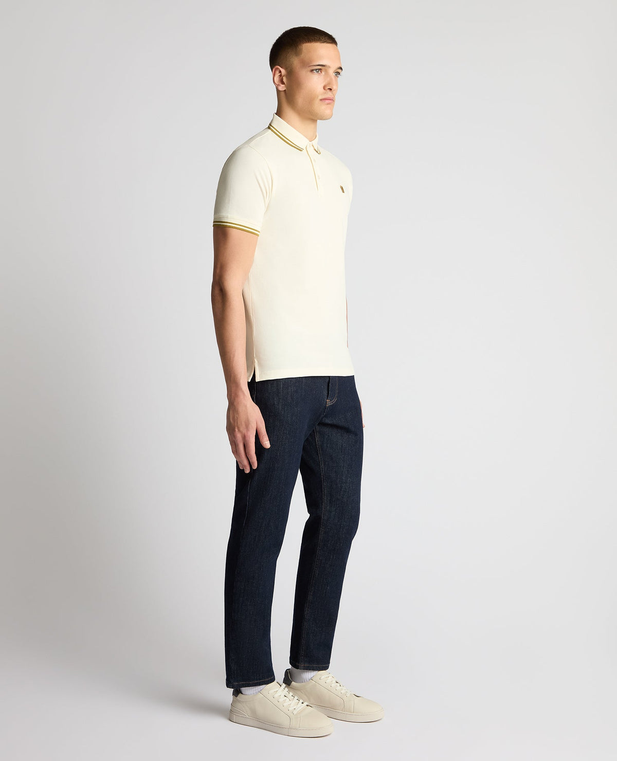 REMUS UOMO Short Sleeved Polo Shirt - Cream