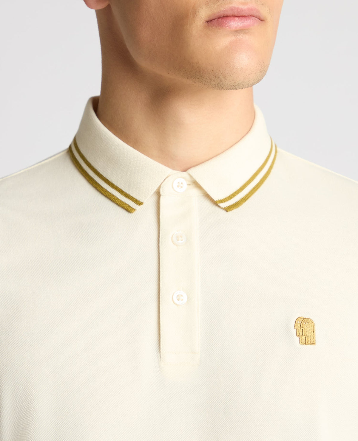 REMUS UOMO Short Sleeved Polo Shirt - Cream