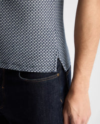 REMUS UOMO SS Tipped Casual Polo Shirt - Dark Blue