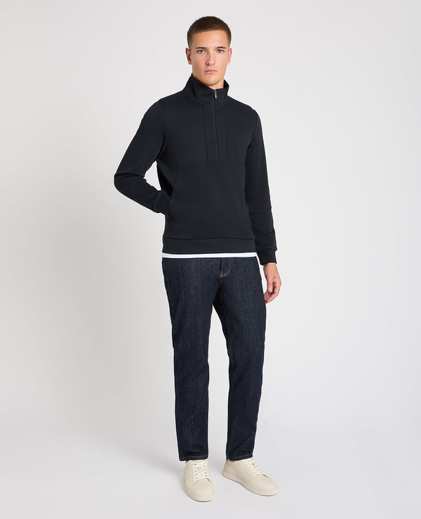 REMUS UOMO Men's Half Zip Sweatshirt - Navy