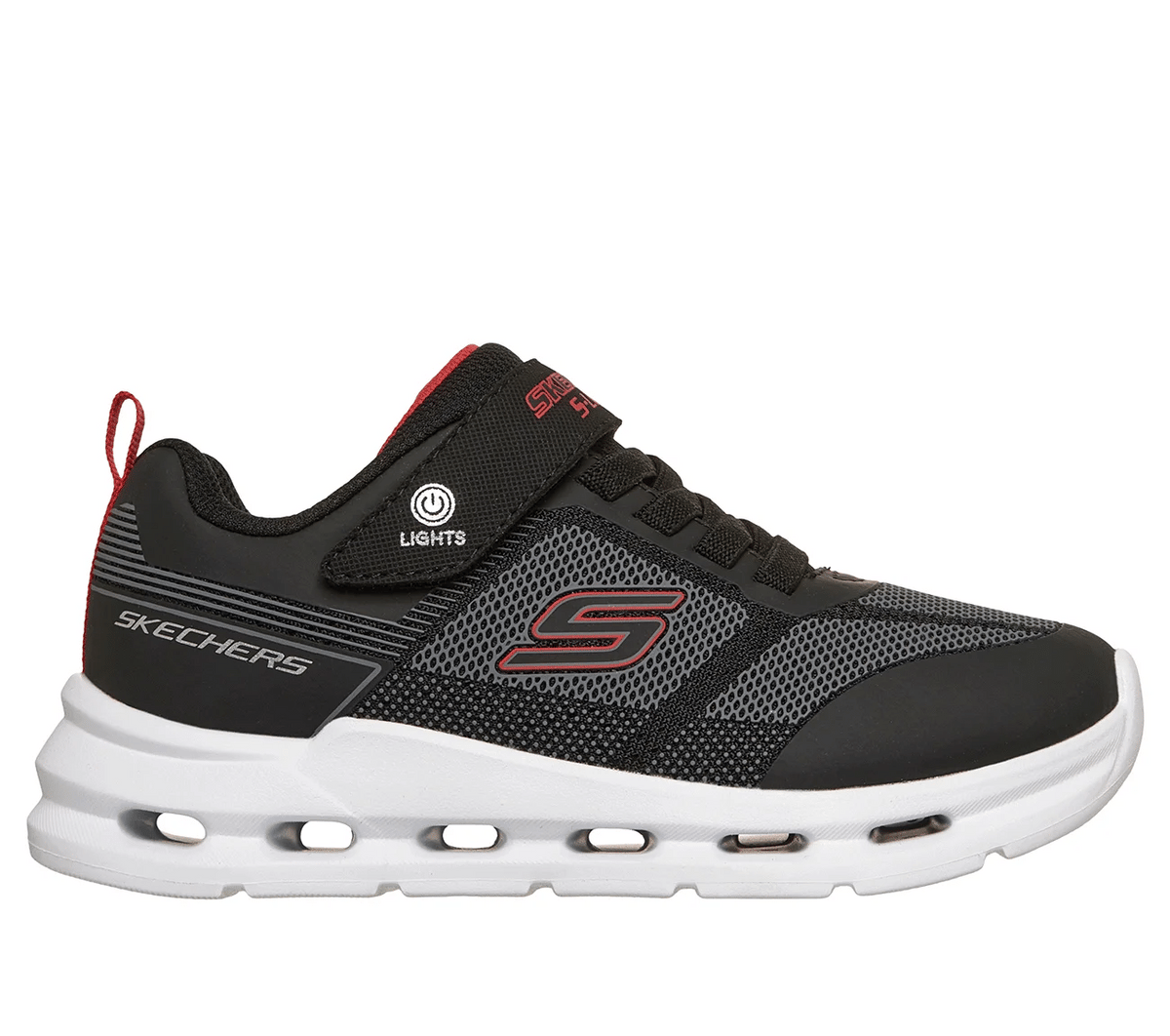 SKECHERS Boy's S-Lights: Glide-Step Lights Shoes - Black | 400240L