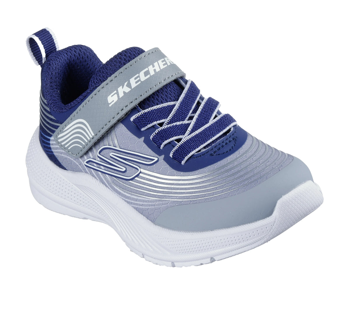 SKECHERS Microspec Advance Infant Shoes - Navy/Grey