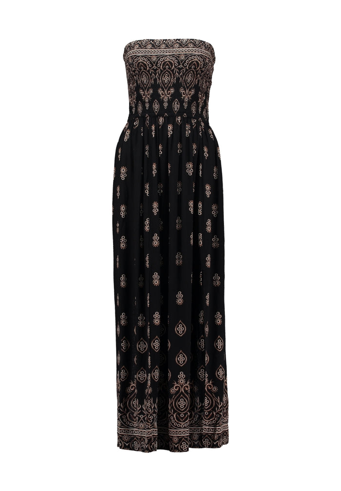 HAILYS Bandeau Dress - Navy Print