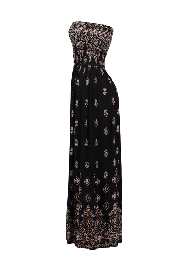 HAILYS Bandeau Dress - Navy Print
