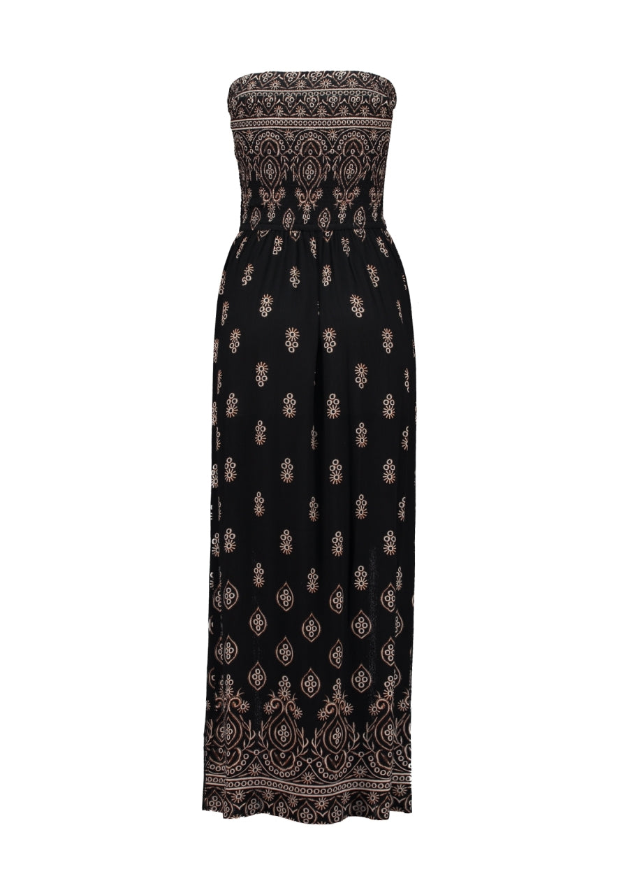 HAILYS Bandeau Dress - Navy Print