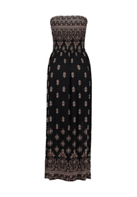 HAILYS Bandeau Dress - Navy Print