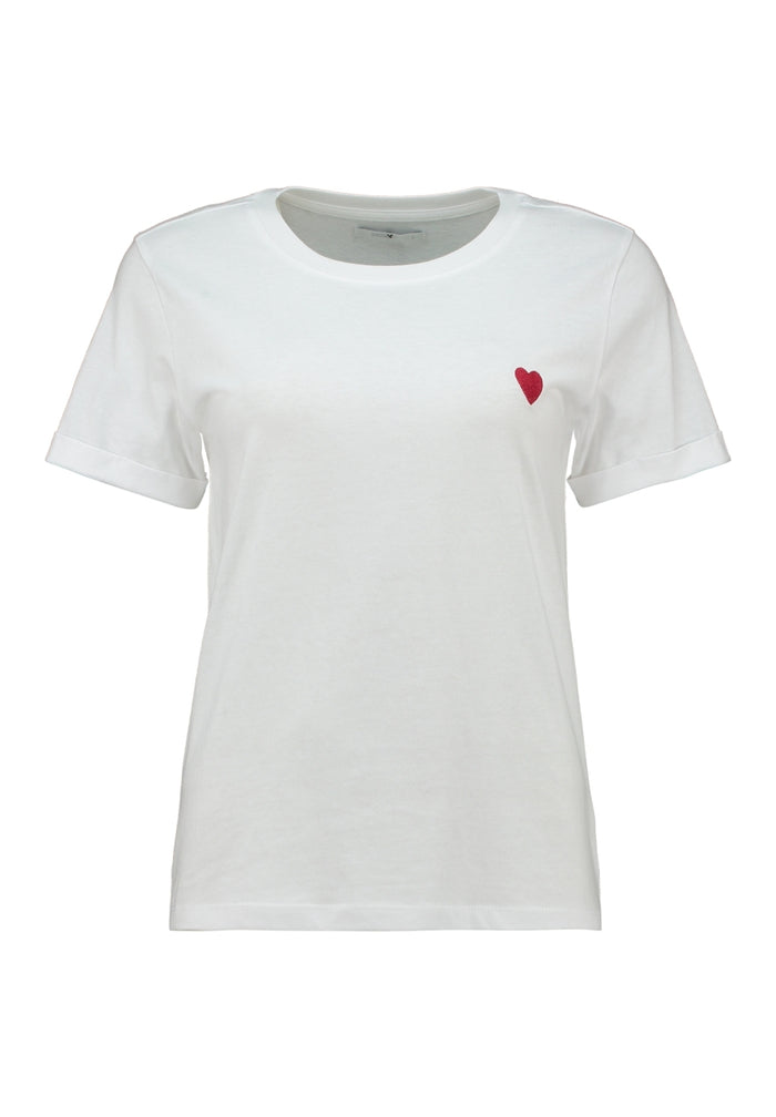 HAILYS Heart Print Tee - White